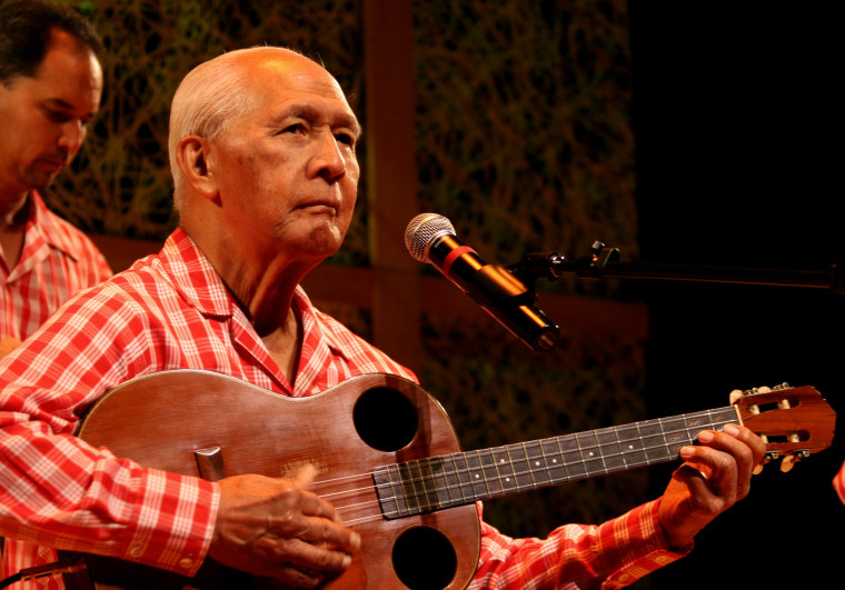 NEA National Heritage Fellow Eddie Kamae performs at the 2007 NEA National Heritage Fellowships Concert at the Music Center at Strathmore in Bethesda, Maryland, on September 20, 2007.