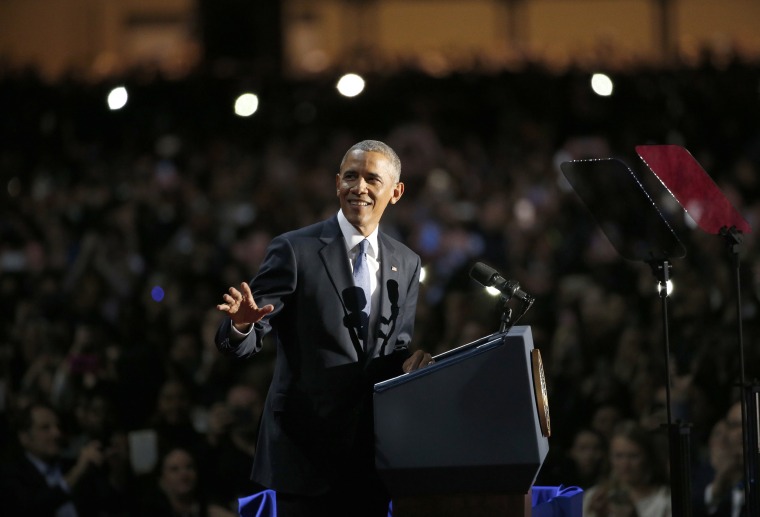 Image: President Barack Obama gives his presidential farewell address