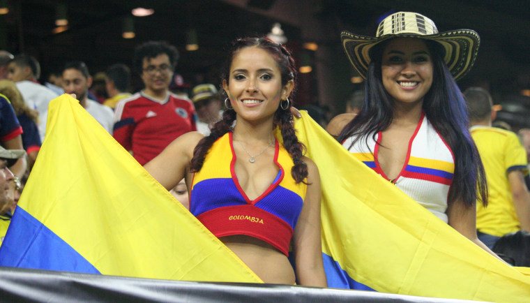 A Colombian fan at the Copa América tournament.   