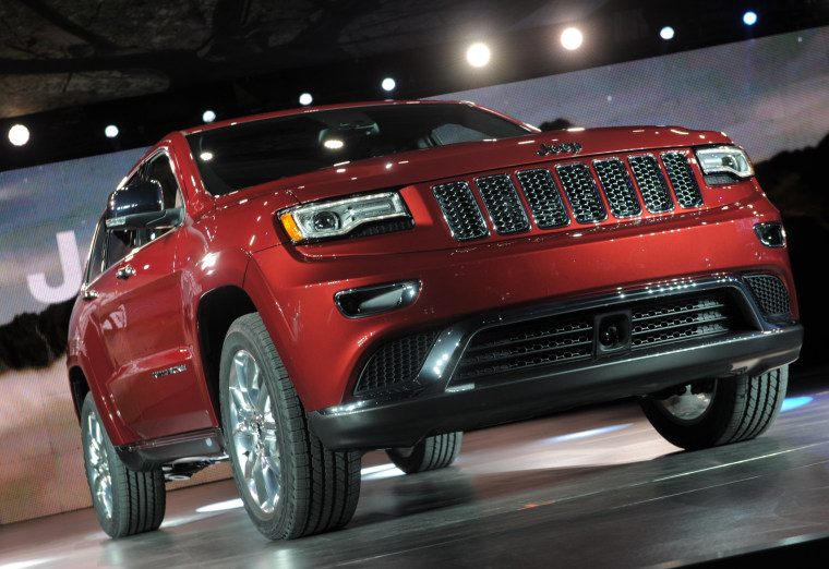 The 2014 Jeep Grand Cherokee revised design is introduced at the 2013 North American International Auto Show in Detroit, Michigan.