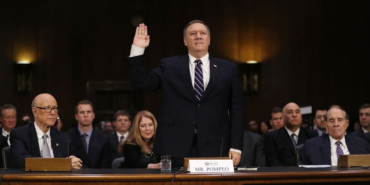 Senate Committee Holds Confirmation Hearing For Rep. Mike Pompeo To Become Director Of C.I.A.