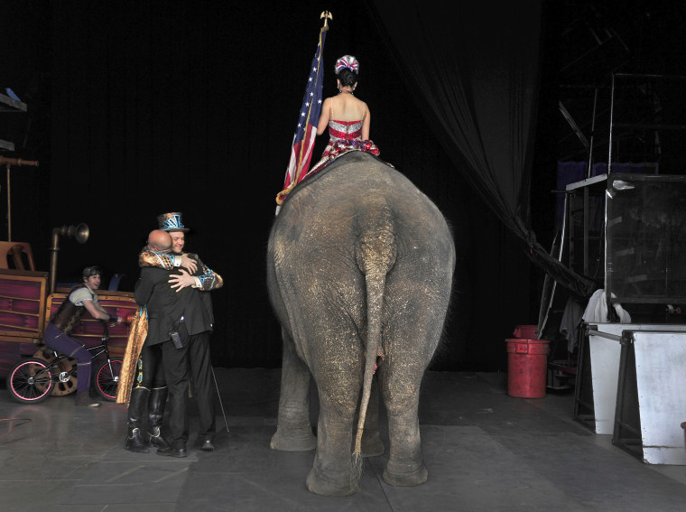 Final Elephant Act for the RBBB Circus