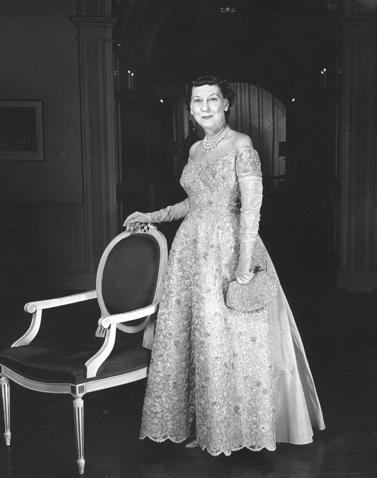 The First Lady Eisenhower In Her Ball Gown