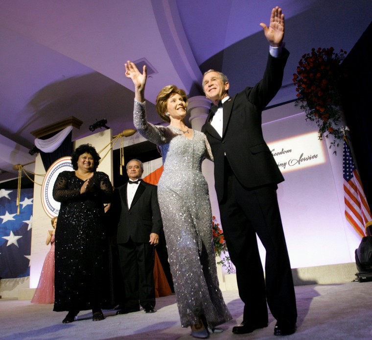 President Bush Laura Bush inaugural ball 2005.