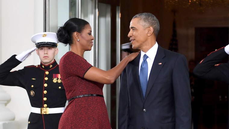 Michelle and Barack Obama at the Presidential Inauguration