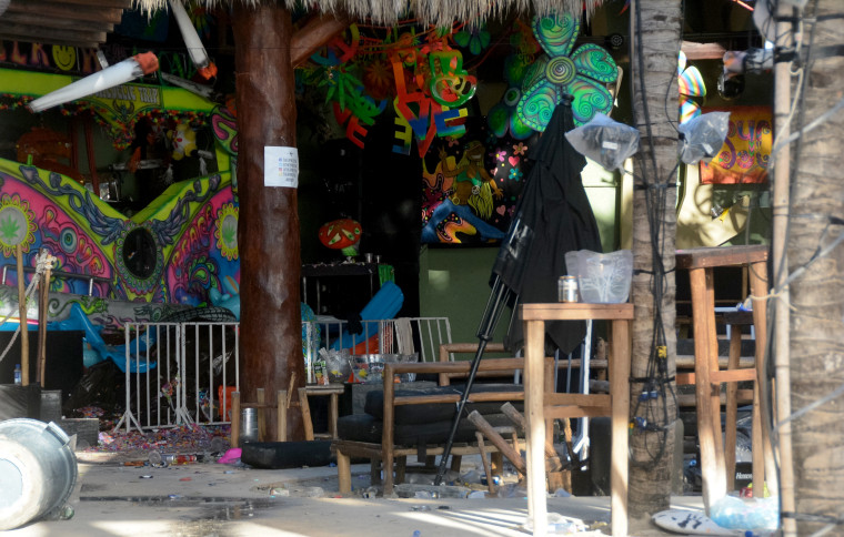Image: View of the Blue Parrot nightclub in Playa del Carmen, Mexico, where 5 people were killed, three of them foreigners, during a music festival on Jan. 16, 2017.