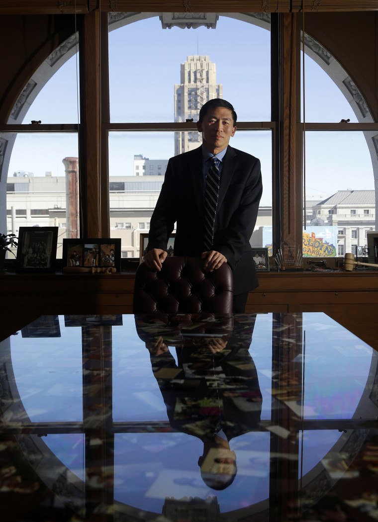 Image: California Supreme Court Justice Goodwin Liu poses for photographs in his office in San Francisco, Friday, Jan. 13, 2017.