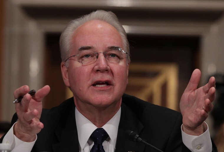 Image: Senate Confirmation Hearing Held For Rep. Tom Price To Become Health And Human Services Secretary
