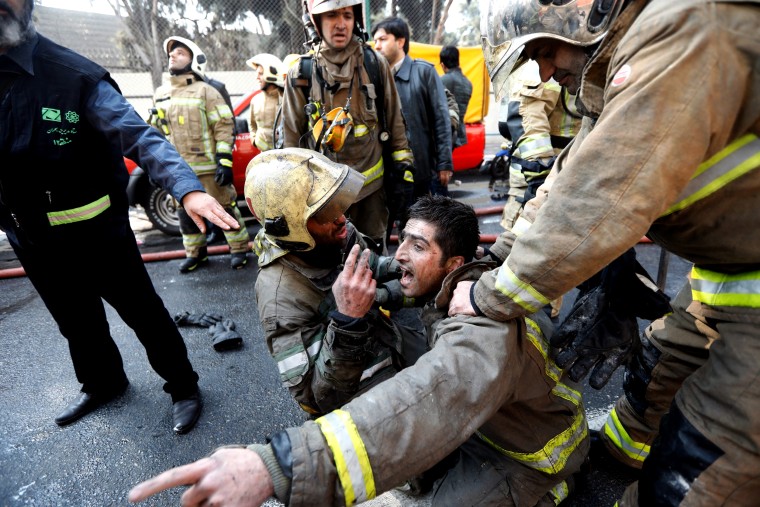 Image: Iconic Building in Tehran Collapses After Fire Killing Dozens