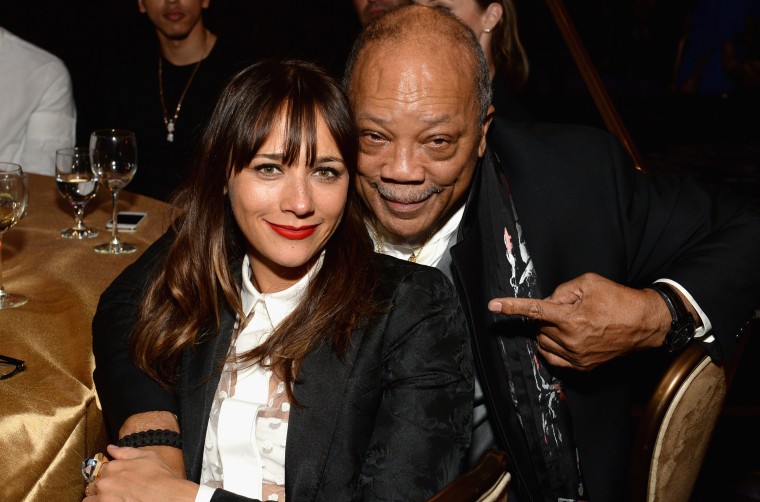 Rashida and Quincy Jones attend the 56th annual GRAMMY Awards.