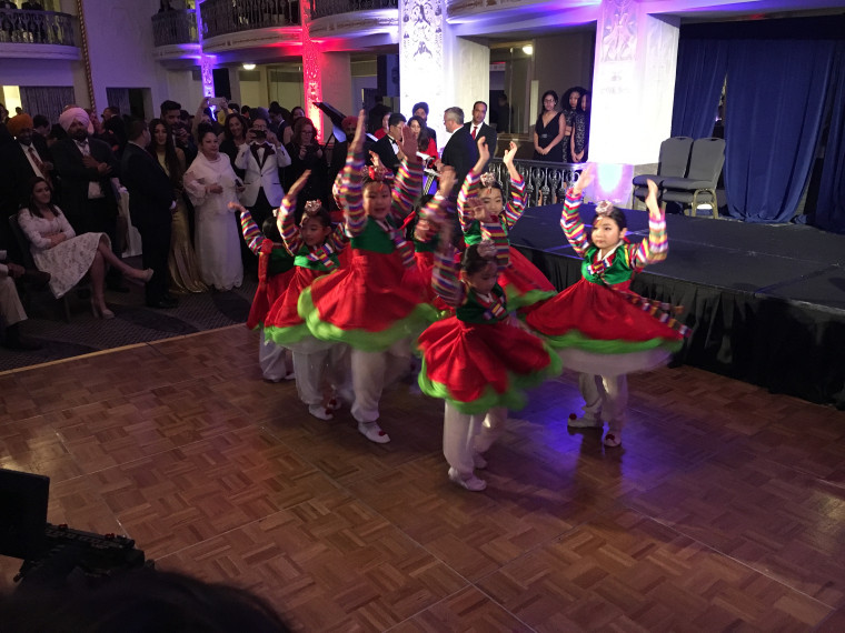 Children perform a Korean traditional dance at the APA Inaugural Gala at the Mayflower Hotel in Washington, D.C., on Thursday, January 19, 2017.