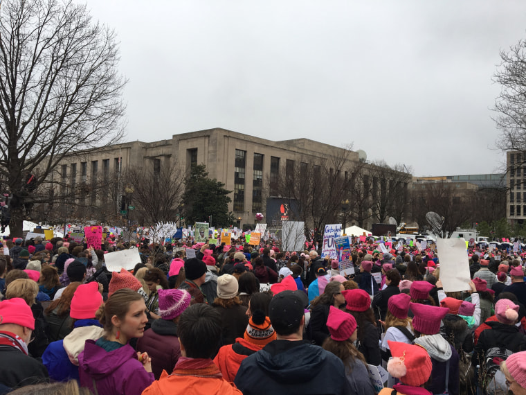 A view of the Women's March in Washington, D.C.