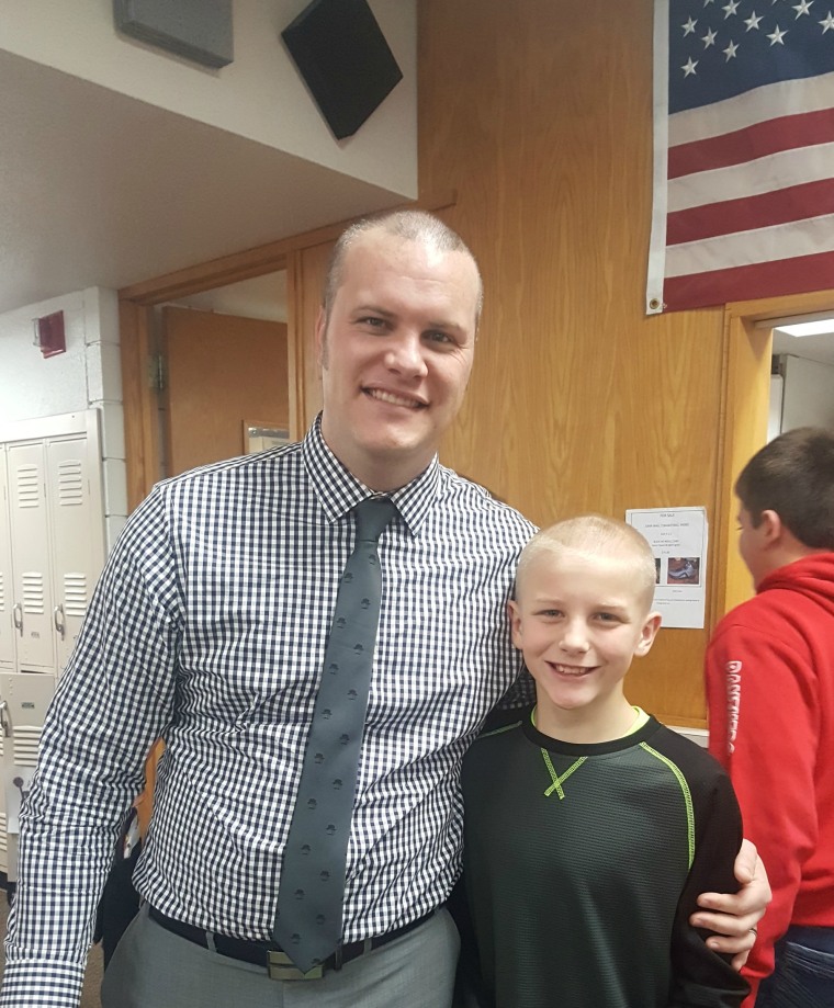 Boy picked on over buzz cut to support relative with cancer