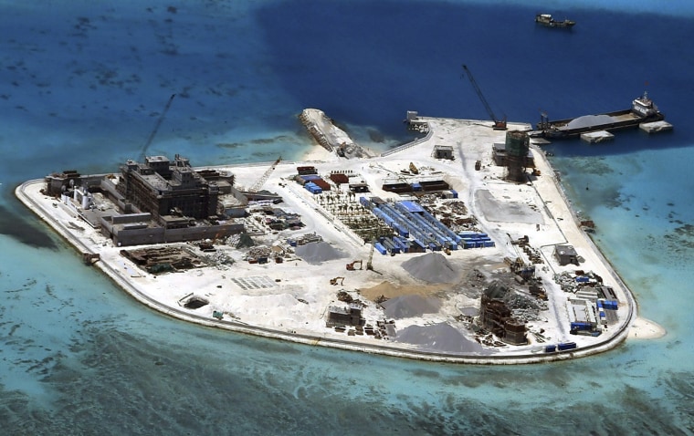 Image: Johnson South Reef in the disputed Spratly Islands.