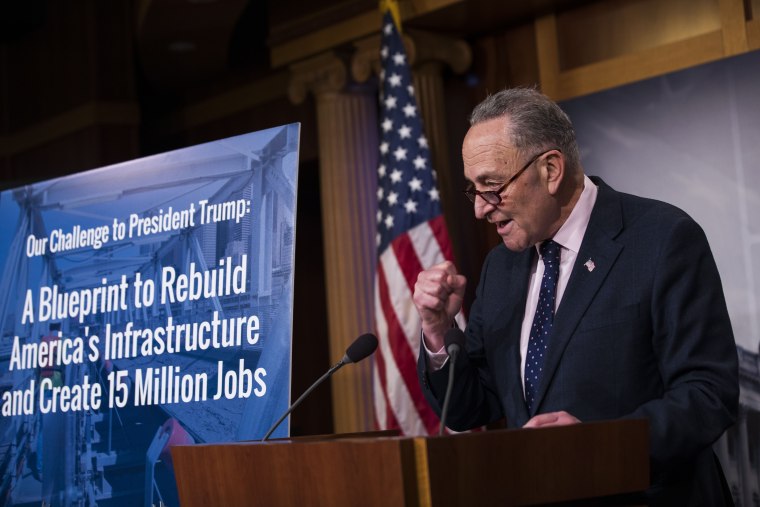 Image: Schumer, Democrats Unveil one trillion dollar infrastructure plan, Washington, USA - 24 Jan 2017