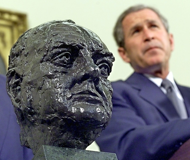 Image: George W. Bush listens