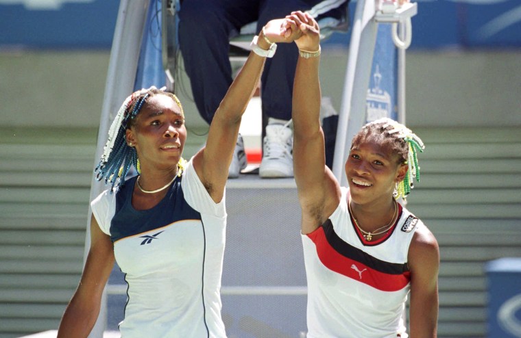 Image: Venus and Serena Williams at the Australian Open in 1998
