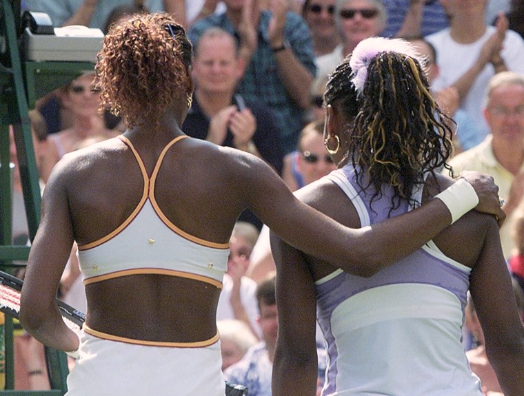 Image: Venus and Serena Williams at Wimbledon in 2000