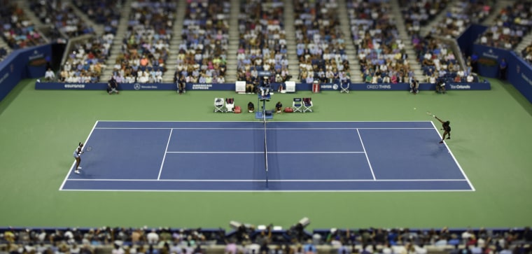 Image: Venus and Serena Williams during the U.S. Open in 2015