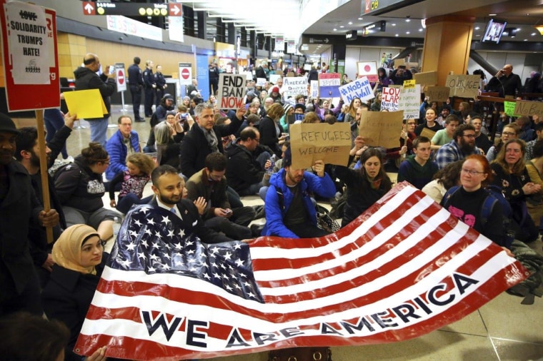 Trump immigration order protesters