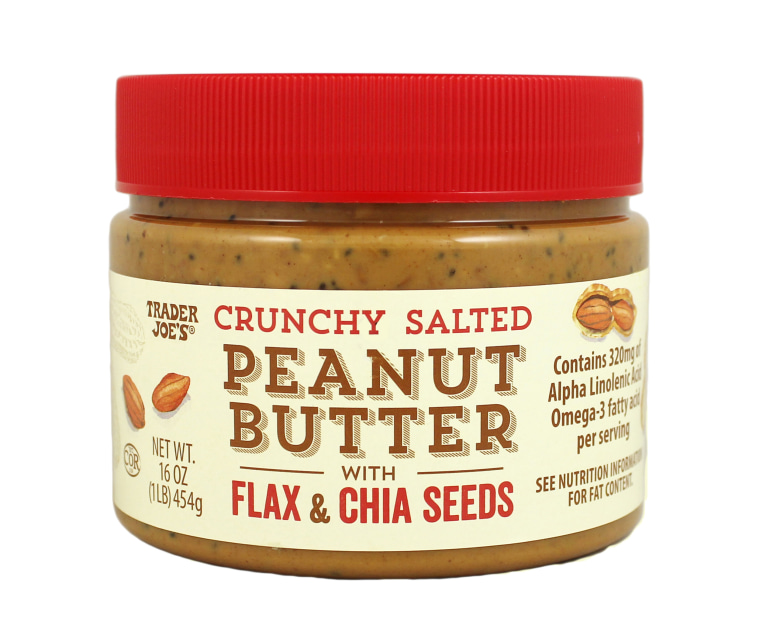 Best Healthy Trader Joe's products: Peanut butter with flax and chia seeds