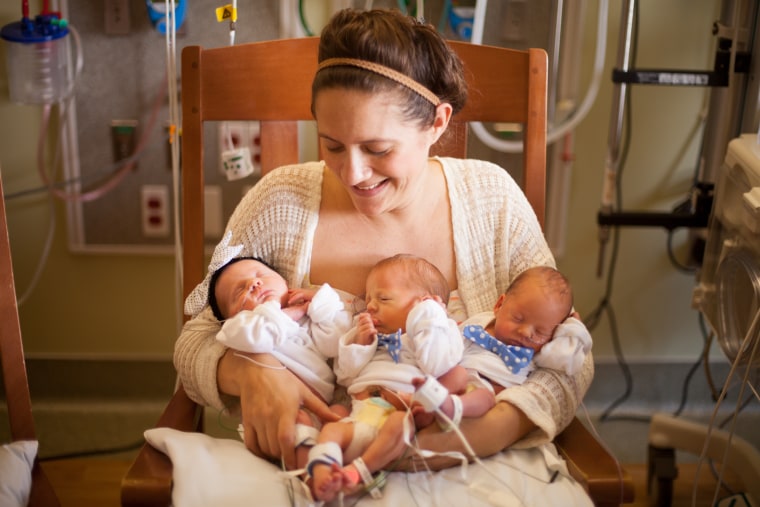 As a new mom to three babies, Fortin says she struggled with postpartum depression and panic attacks.