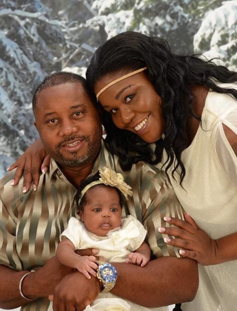 Sorhaindo with her fiancé, Rolston Pemberton, and their daughter, Ava.