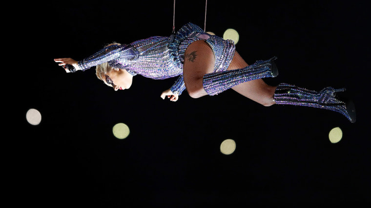 Lady Gaga performs during the Pepsi Zero Sugar Super Bowl 51 Halftime Show