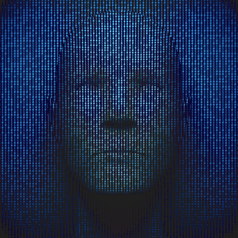 Image: Head In Binary Code