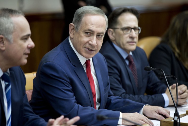 Image: Israeli Prime Minister Benjamin Netanyahu attends his weekly cabinet meeting