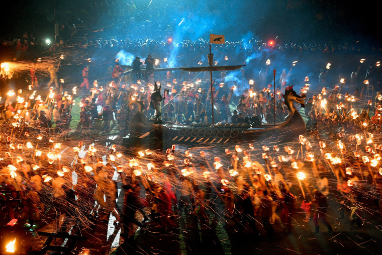 Image: The 2017 Up Helly Aa Takes Place In The Shetland Islands