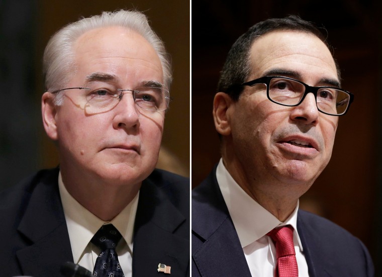 Image: Tom Price, Steven Mnuchin