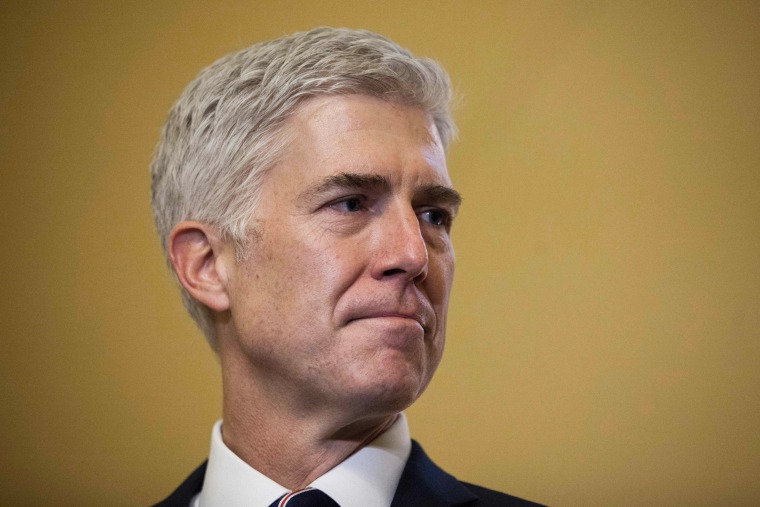 Image: Supreme Court Nominee Neil Gorsuch is pictured during a meeting on Capitol Hill in Washington, D.C., on Feb. 1, 2017.