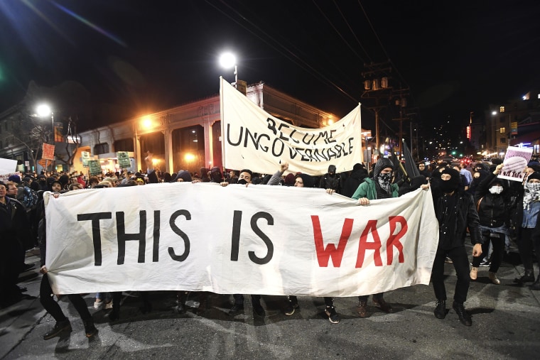 Image: Protest at UC Berkeley, USA - 01 Feb 2017