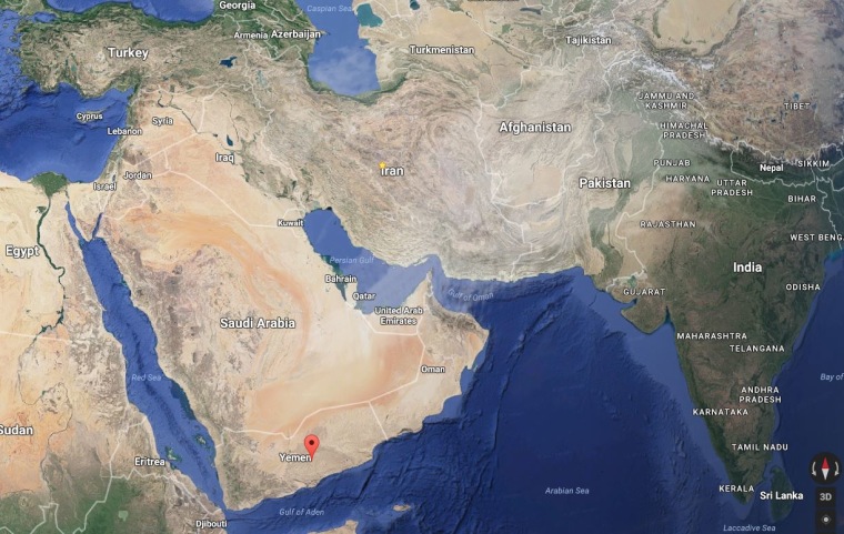 Image: Map showing Yemen