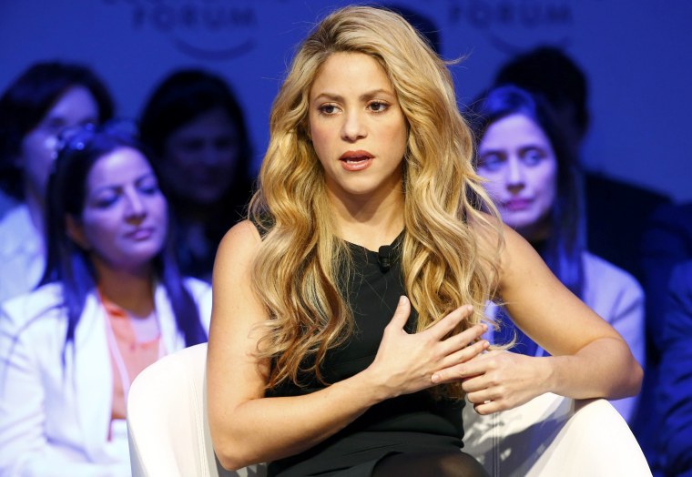 Image: Singer and UNICEF Ambassador Shakira attends the annual meeting of the WEF in Davos