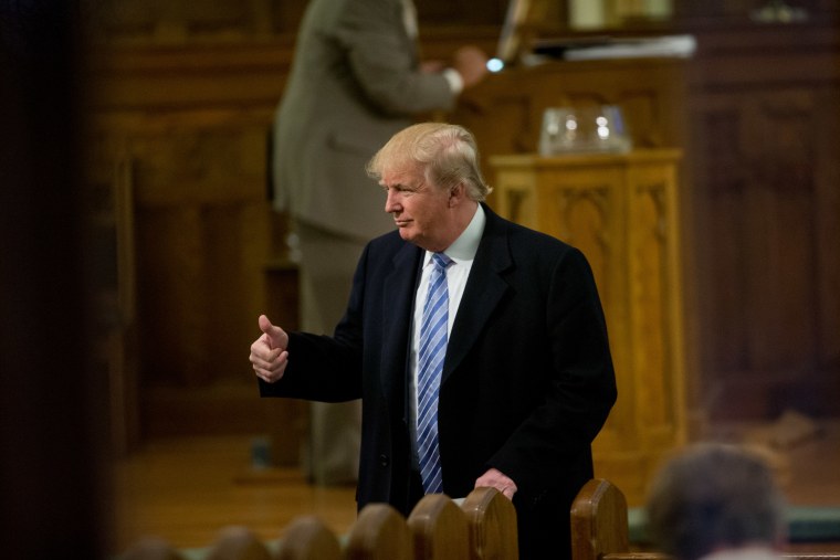 IMAGE: Donald Trump in church