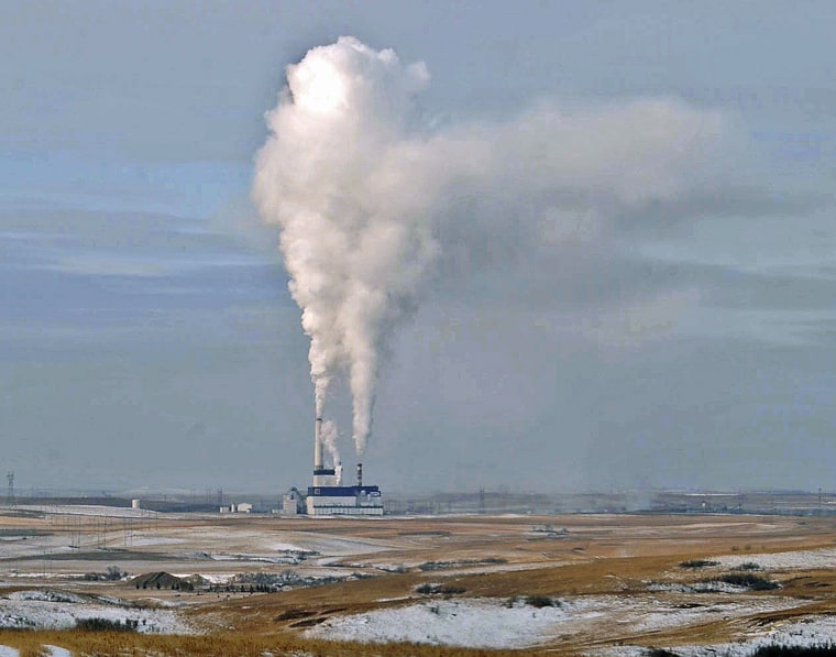 Image: A coal-fired power plant near Center, North Dakota, in 2008