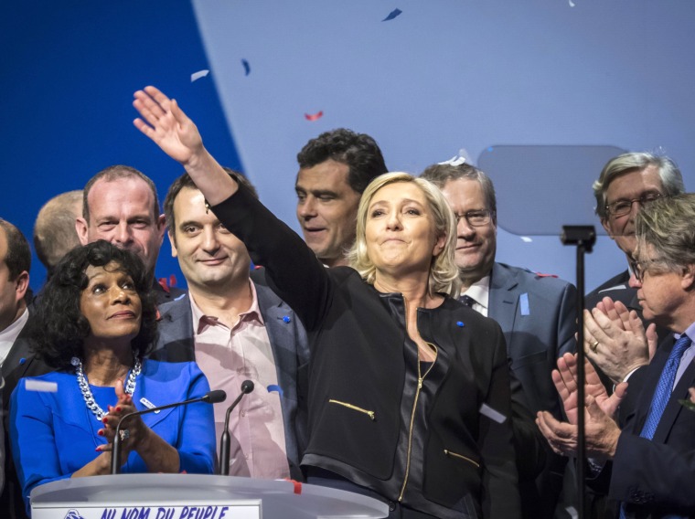 Image: Marine Le Pen presidential meeting in Lyon
