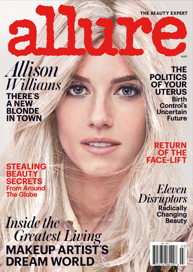 Allison Williams goes blonde for Allure!