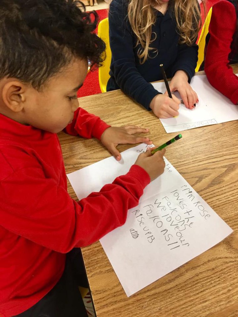 Pre-K students write heartwarming letters to Atlanta Falcons