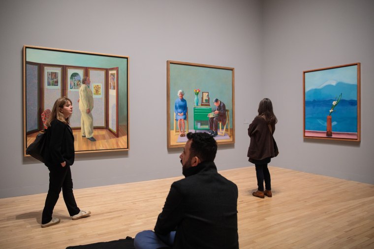 Image: Extensive Exhibition Of David Hockney Paintings Previews At The Tate Britain