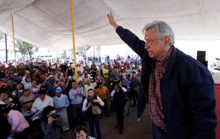 Image: Andres Manuel Lopez Obrador, leader of the National Regeneration Movement