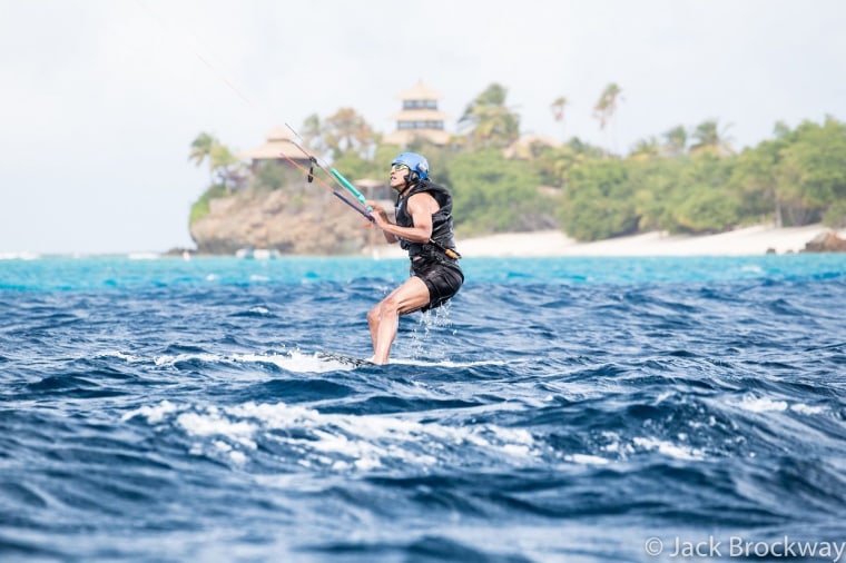 Image: Obama kite surfs in Moskito on the British Virgin Islands