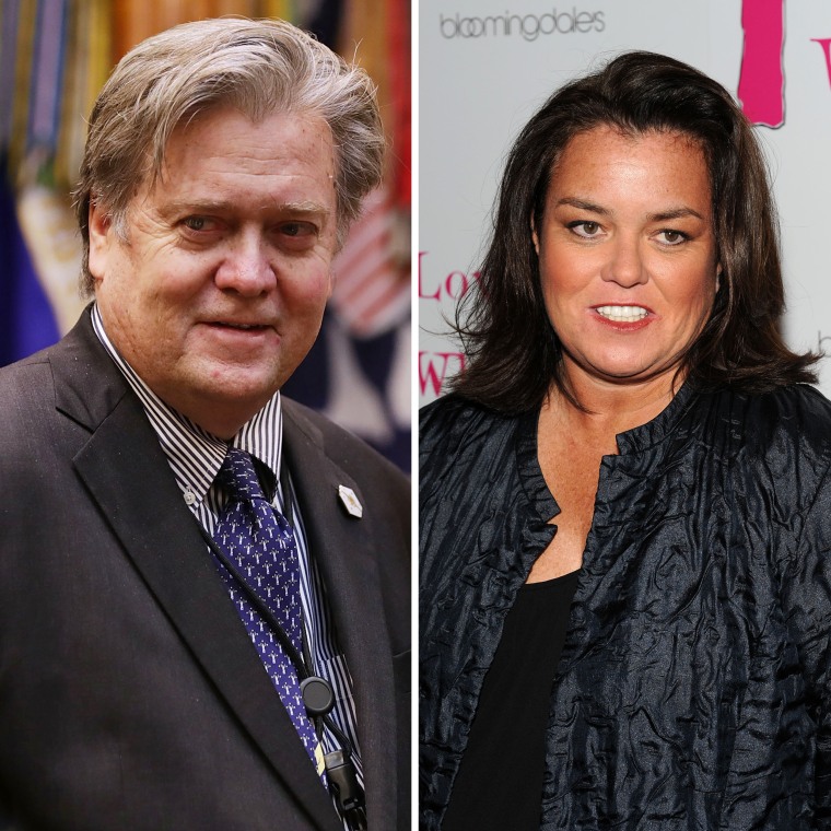 Image: Steve Bannon and Rosie O'Donnell