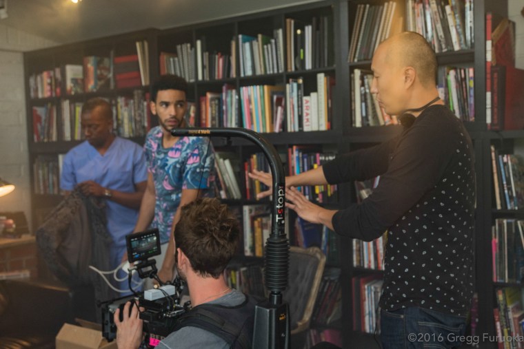 Director Dinh Thai at work on the set of "Monday."