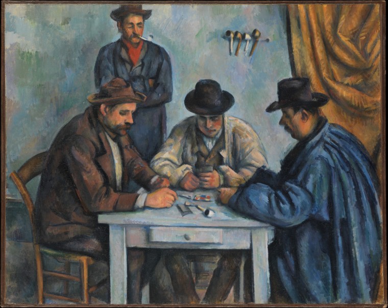 Image: The Card Players, oil on canvas by Paul C?zanne, 1890-92.