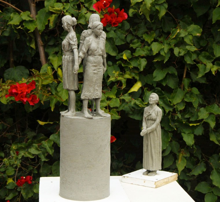 A mock up of artist Steven Whyte's sculpture selected for San Francisco's comfort women memorial.