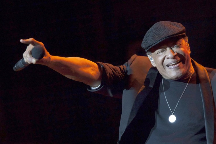 Image: Jazz singer Al Jarreau performing on stage at the Alfredo Kraus auditorium in Las Palmas de Gran Canaria, Canary Islands, Spain, as part of the Jazz &amp; Mas Heineken Canarias International Festival, July 16, 2014.