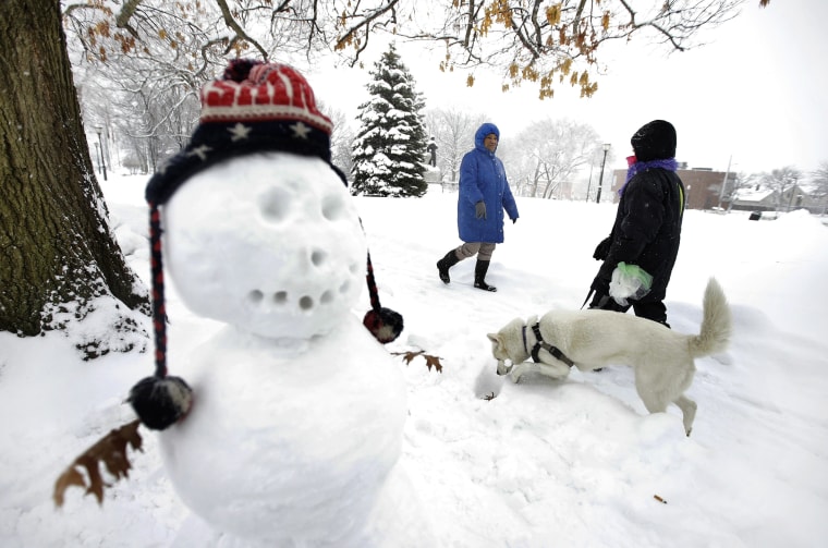 Image: Snowman in Waltham, Massachusetts